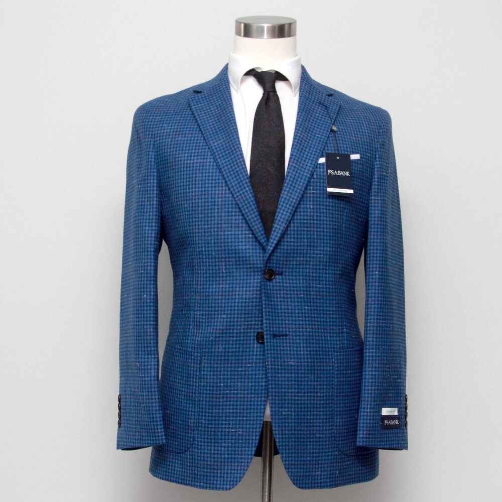 42R Jos A BANK Tailored Fit Check‎ Sportcoat Blazer E01053